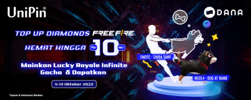 PROMO OKTOBER – Hemat Hingga Rp10,000 Untuk Kamu Yang Top Up Diamonds Free Fire Pakai DANA!